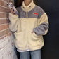 Loose stand-collar student cardigan jacket