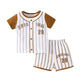 Children's Summer Short-sleeved T-shirt Shorts Two-piece Set