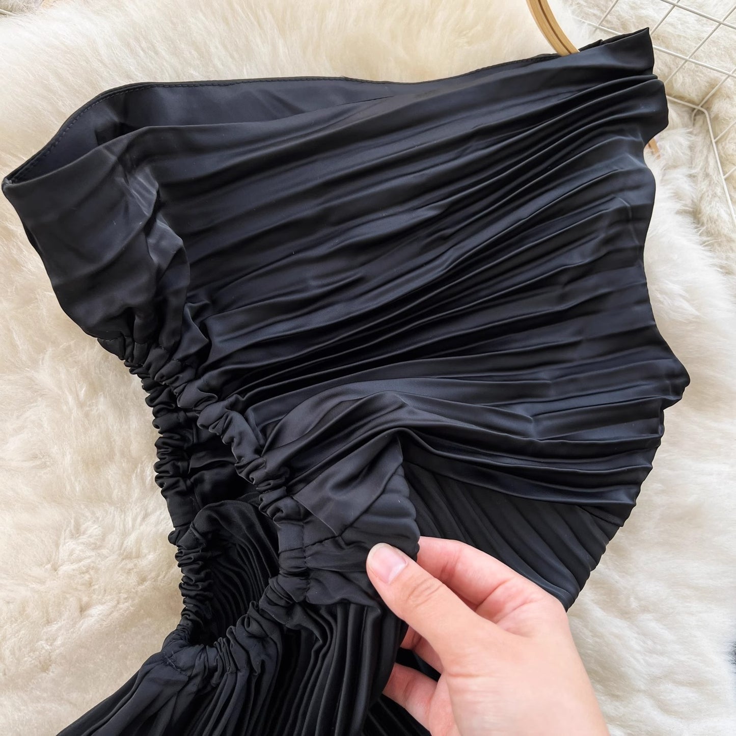 Slim Fit Irregular Hollow-out Dress Women