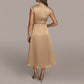 Sleeveless Solid Color Satin Dress
