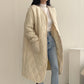 Design Large Pocket Medium Long Cotton Coat