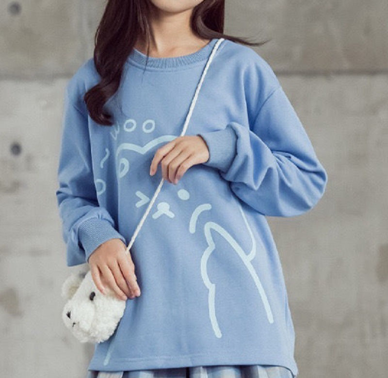 Pull en coton à manches longues pour filles, tenue d'automne pour enfants