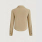 Pleated Elegant Long Sleeve Top Women
