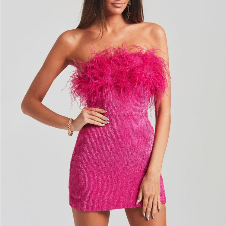 Women's Airy Fashion Tassel Sheath Dress