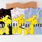 Casual Cute Sika Deer Printed Round Neck