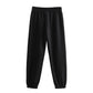 Vêtements d'automne pour femmes, couleur unie, pull court basique, pantalon de jogging à lacets et bande à la cheville