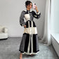 Printed Pleated Stylish Lace-up Casual Plus-size African Dress