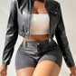 Women's Casual All-matching Fashion Leather Jacket