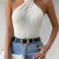 Fashionable Personalized Halter Knitted Short Top For Women