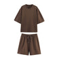 Short Sleeve Double-sided Cloth Sweater Pants