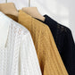 Textured French POLO Lapel Short Sleeve Sweater