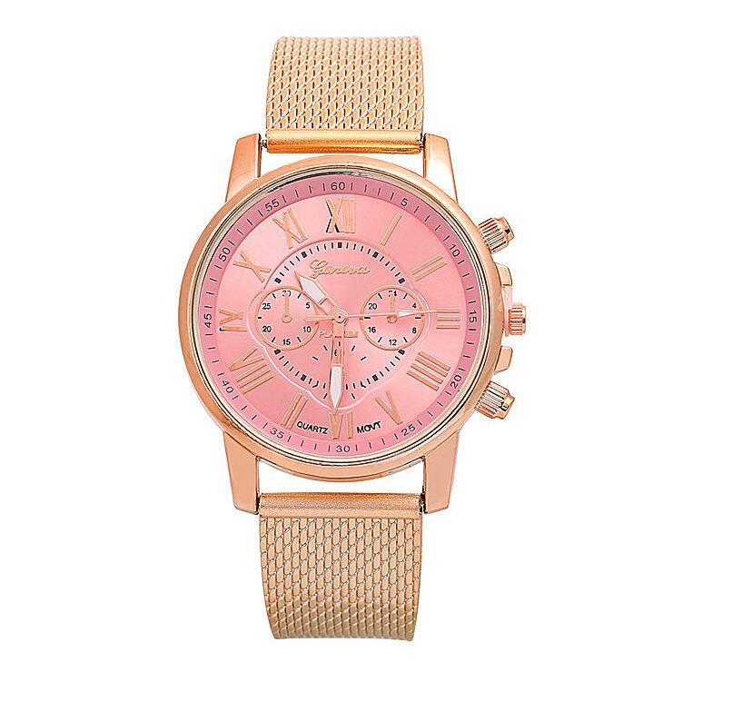 PVC multi-color face bracelet watch Roman digital face quartz watch WISH sale ladies Geneva watch