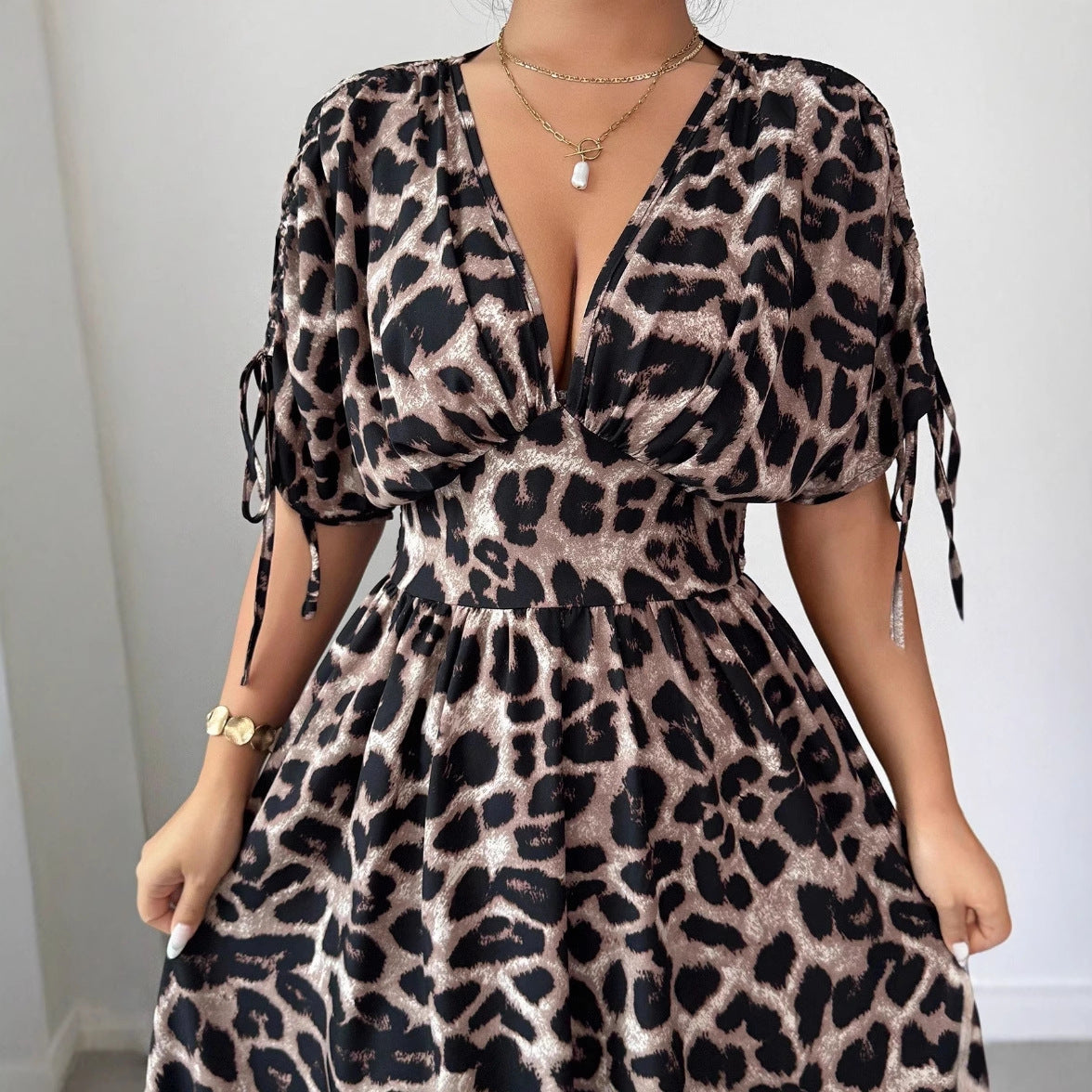 V-neck Long Dress European And American Style