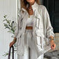 Women's Clothing Straight-leg Trousers Two-piece Set Solid Color Fashion