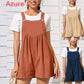 Summer Women's Cotton Linen Sleeveless Jumpsuit