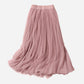 Women's solid color pleated skirt