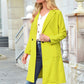 Autumn and winter European station woolen woolen lapel long coat
