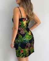 Robe à bretelles imprimée numériquement