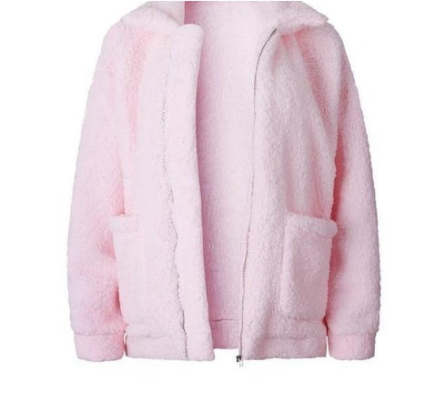 Manteau décontracté pour femme, automne-hiver, nouvelle collection Europe et États-Unis, manteau ample en laine et fourrure