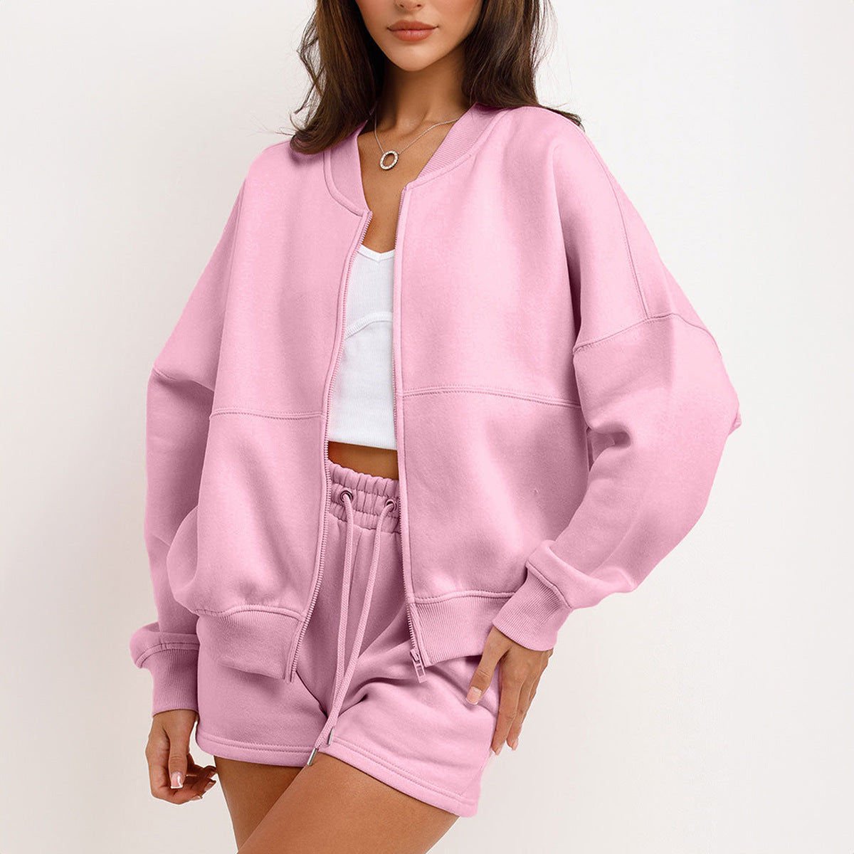 Women's Two-piece Set With Jacket And Shorts