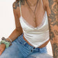 Back Lace-up Satin V-neck Camisole