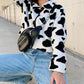 Cow fur warm short jacket