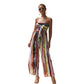 Summer print jumpsuit casual pants