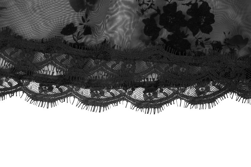 One Word Neck Short Lace Top Women Loose