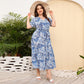 Loose V-neck High Waist Dress