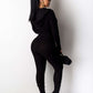 Hanging zipper two-piece nightclub suit