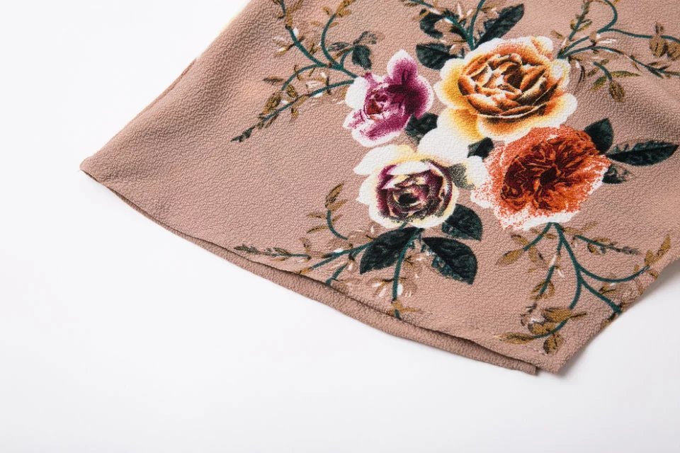 Combinaison dos nu sexy à imprimé floral, style rétro européen et américain