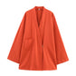 Two-color V-neck Single Button Coat Waist Wide Leg Trousers Two-piece Suit