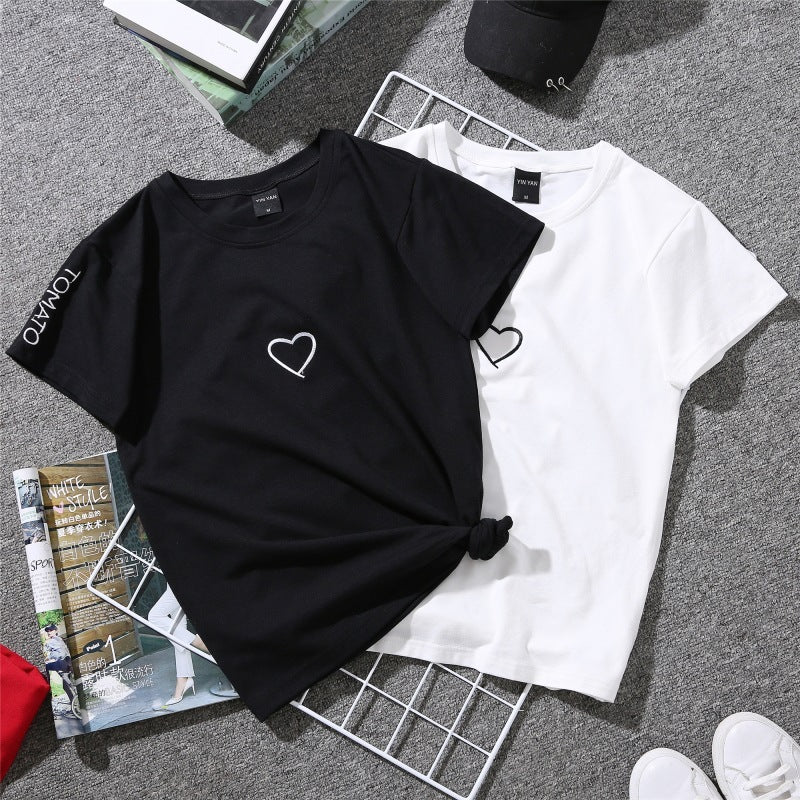 T-shirt style Hong Kong imprimé femme amour