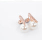 Creative Bridal Pearl Necklace Earrings Jewelry Set