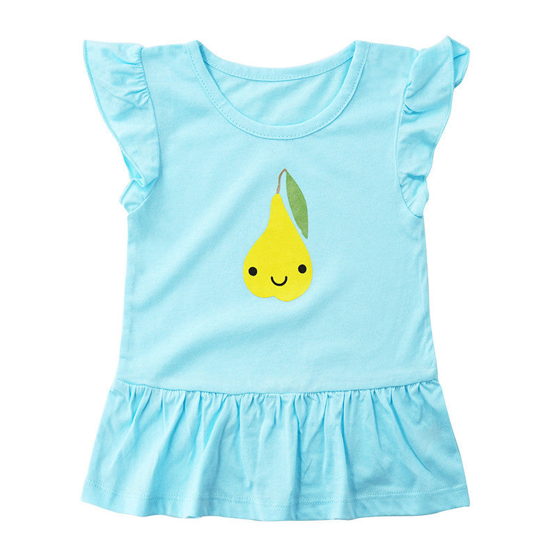 Hauts d'été pour filles, jupes et robes pour enfants de petite et moyenne taille