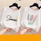 Women's loose ins trendy white short-sleeved t-shirt