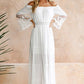 Robe chaude transfrontalière européenne et américaine d'Amazon avec col en dentelle et coutures pour femme 