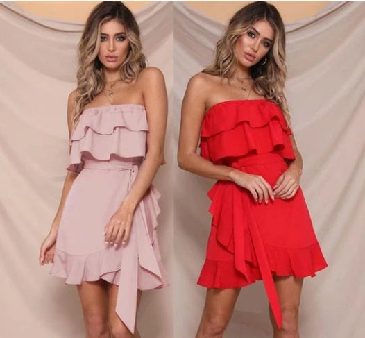 Robe tube de couleur unie