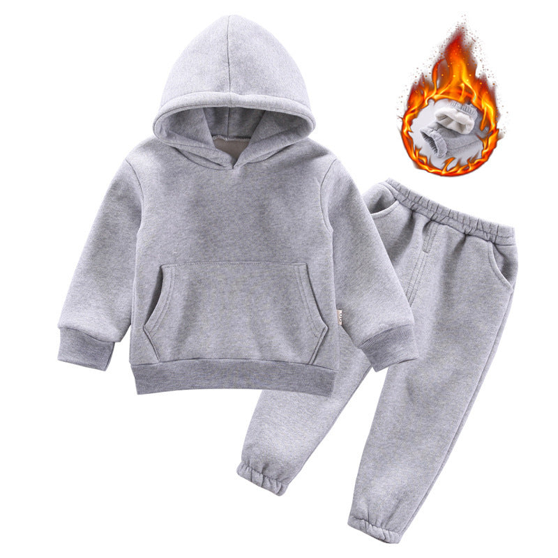 Fashion Hooded Sweatshirt Two-piece Pants