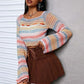 Women's Fashion Hollowed-out Long-sleeved Sweater