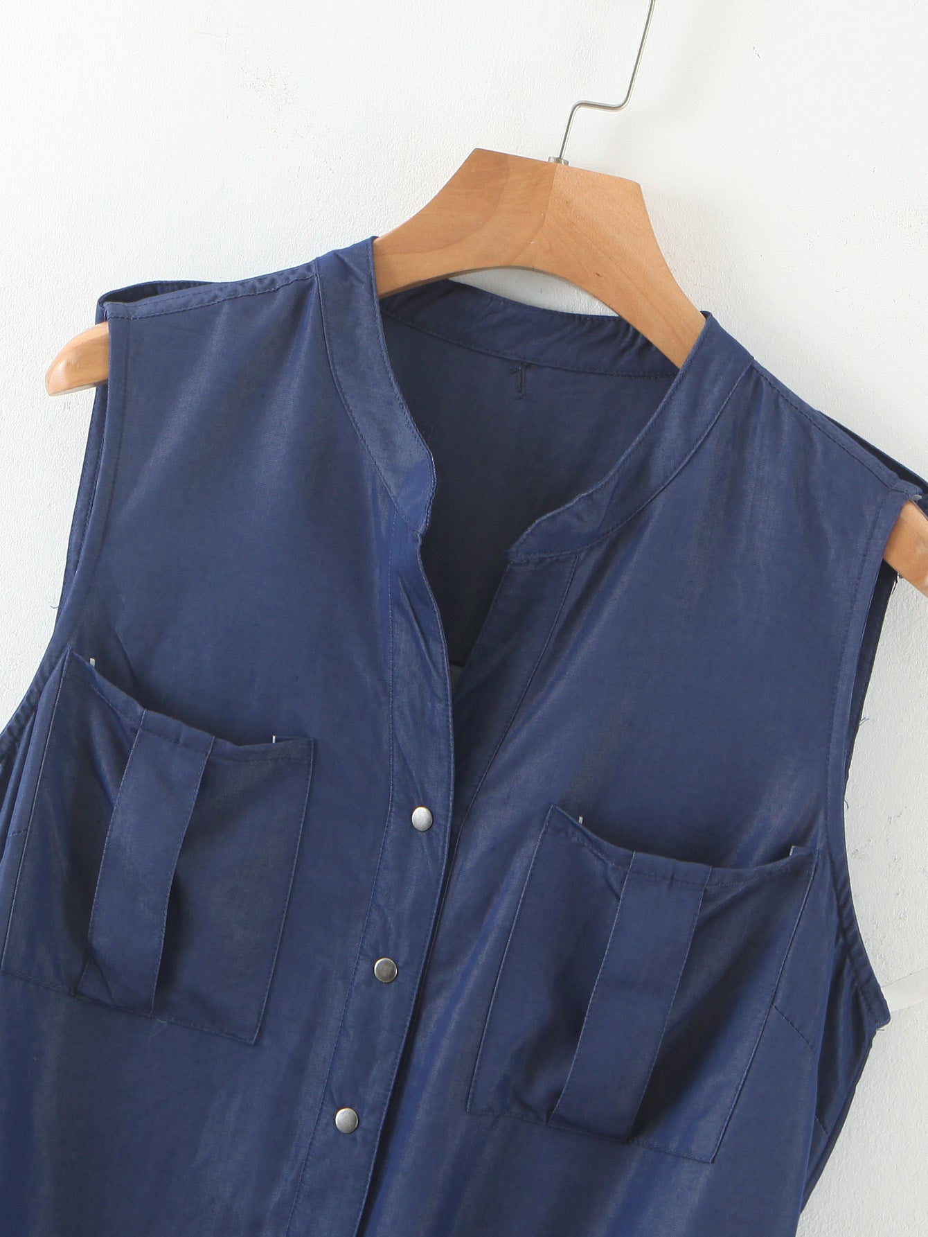 Denim jumpsuit with pockets