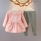 Girls' western style two-piece suit