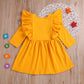 Girls lace long sleeve dress princess dress