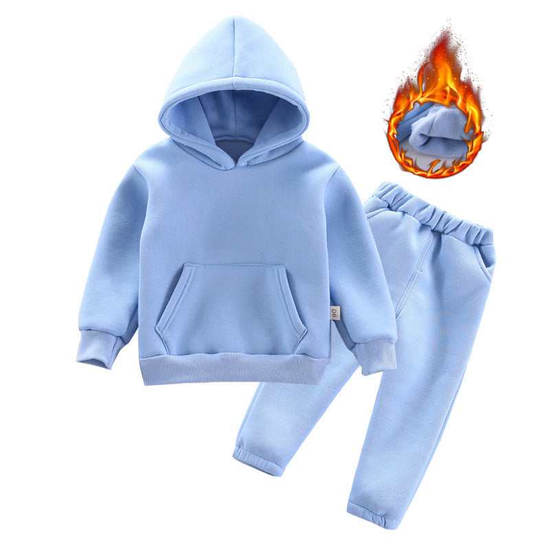 Fashion Hooded Sweatshirt Two-piece Pants