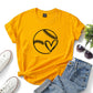 T-shirt décontracté à motif baseball pour femme