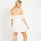 Robe Polly - VerteRobe en coton à une épaule et taille haute