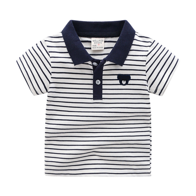 Polo à manches courtes pour enfants avec motif dessin animé