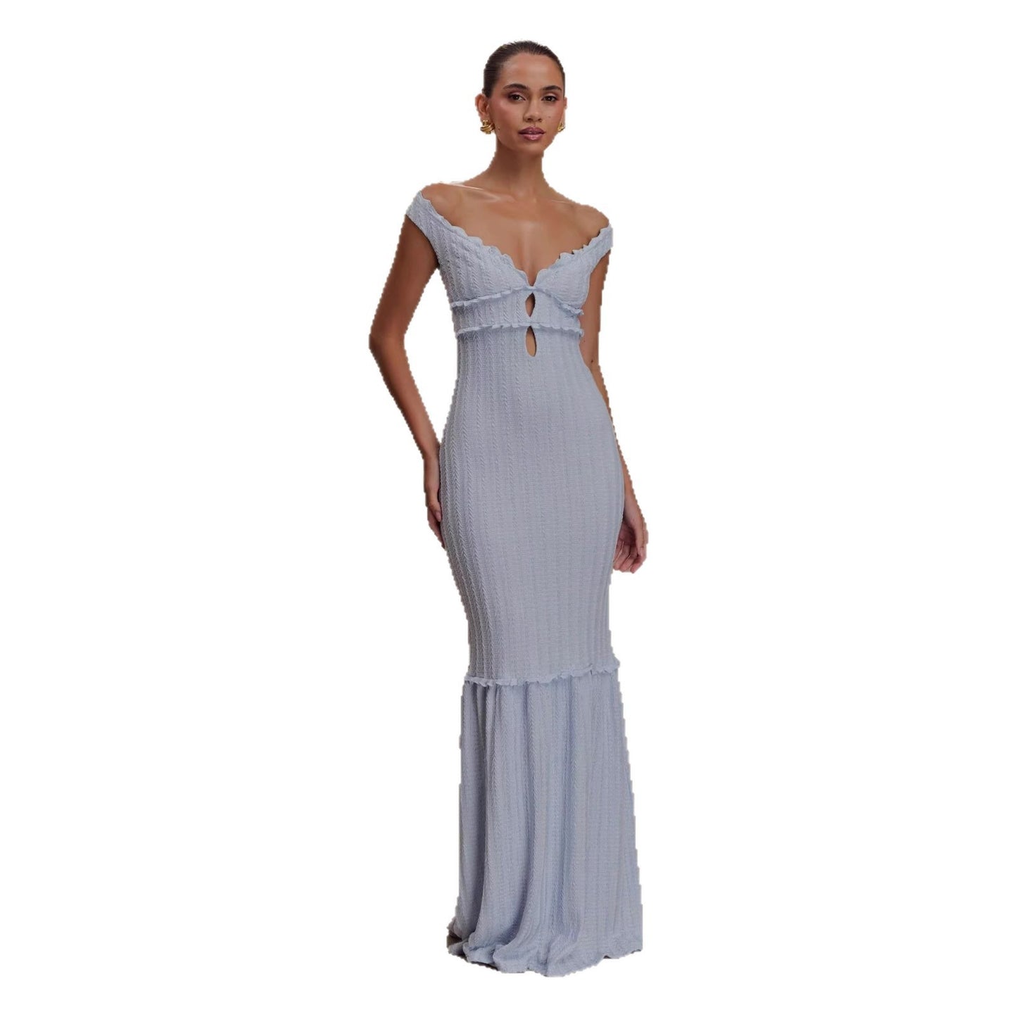 Lace-up Hollow-out Slim-fit Dress Women