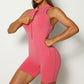 Women's Dance Zipper Tight Seamless Knitted Yoga Bodysuit