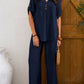Loose Leisure Suit Solid Color Short-sleeved Trousers